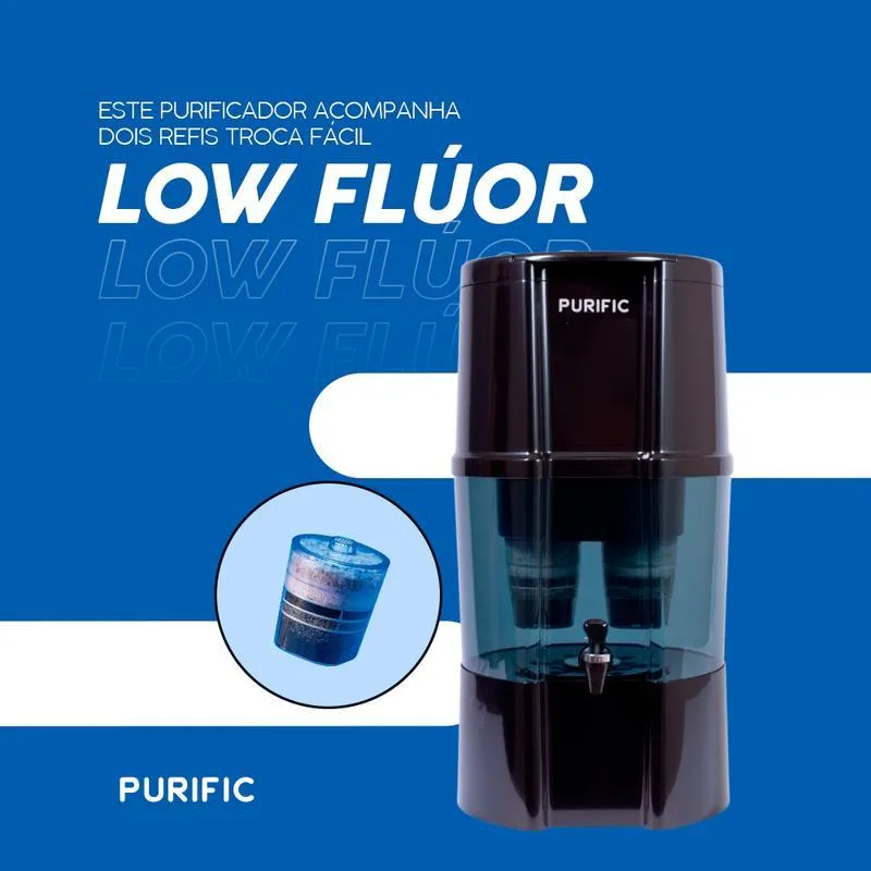 Purific Redutor De Flúor 20 Preto Refil Low Flúor