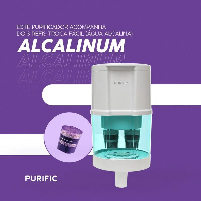 Purific Água Alcalina 20 Verde Refil Alcalinum