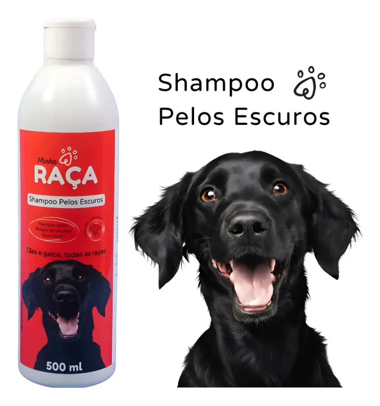 Shampoo Pelos Escuros Minha Raça Home Care 500mL