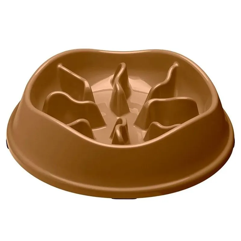 Comedouro Para Pets Lento Interativo Starkpet 550ml Bege (MP)