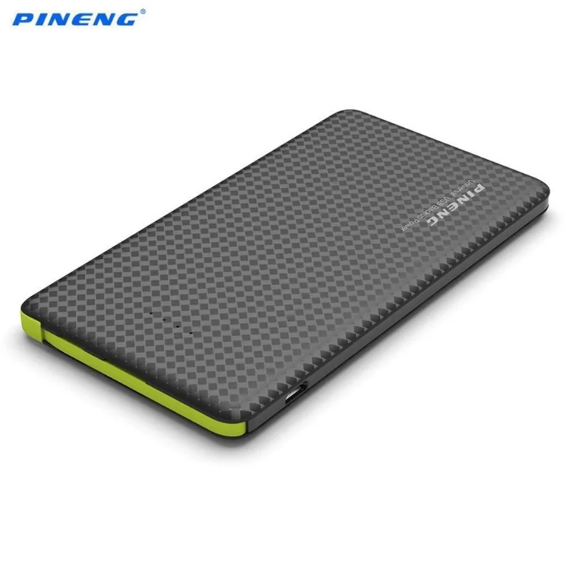 Carregador Portátil Slim 10000mah Powerbank Pineng Com 2 Usb Preto