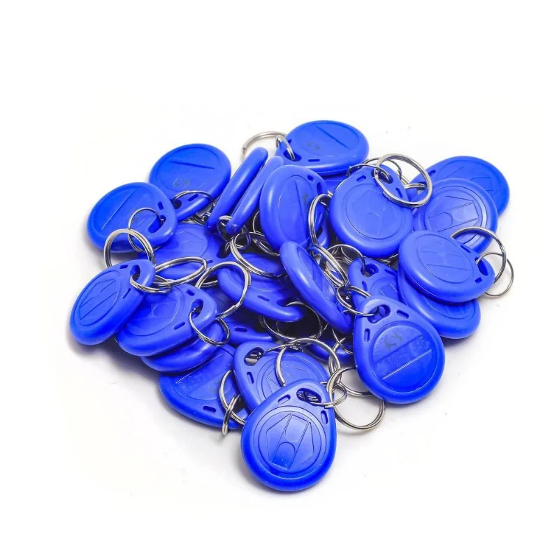 Kit 10 Chaveiro Tag Para Controle Acesso Portaria Cor Azul