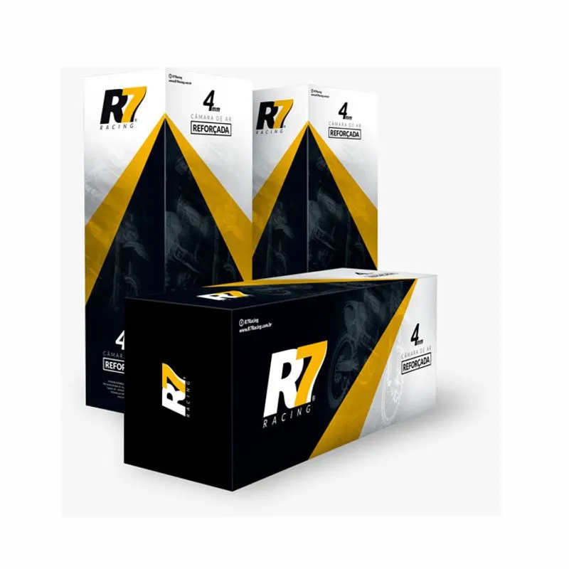 Câmara Ar Moto 4mm R7a 19 Reforçada R7 Racing - Dianteira Preta Aro 19