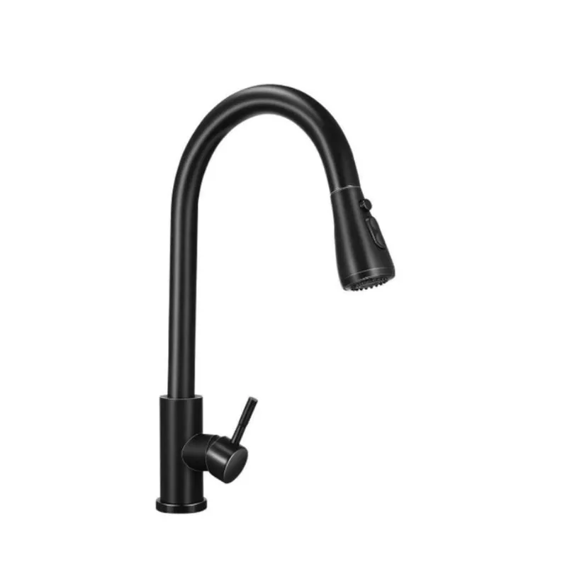 Torneira Gourmet Monocomando Extensível Preto 40cm