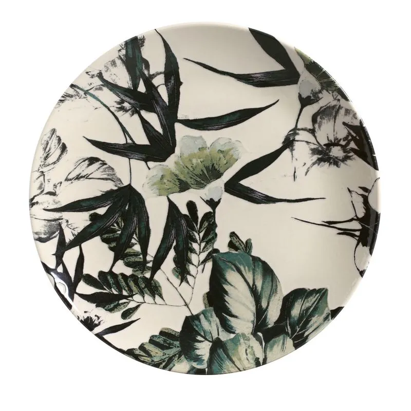 Prato Raso Coup Floresta Negra Cerâmica 6 Peças Porto Brasil Prato Raso Coup Floresta Negra Porto Brasil em Cerâmica - ø 27 cm - Colorido