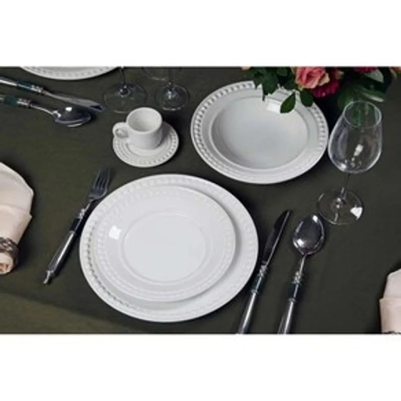Aparelho de Jantar Porto Brasil Atenas Ravenna Branco 61069 - 20 Peças
