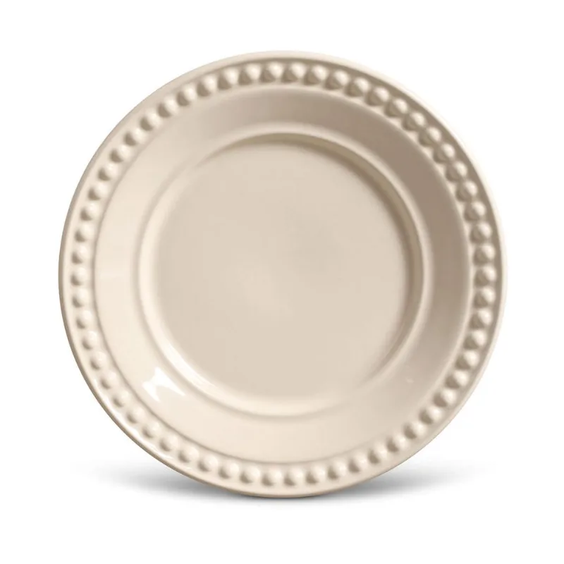Conjunto com 6 Pratos de Sobremesa Atenas Cru Ø20,5cm