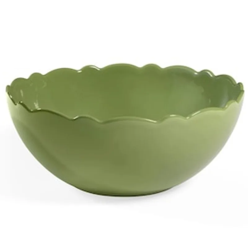 Tigela G Porto Brasil Marrakech Coleção Ervas em Cerâmica Feldspática Verde Seco – 4,2 L