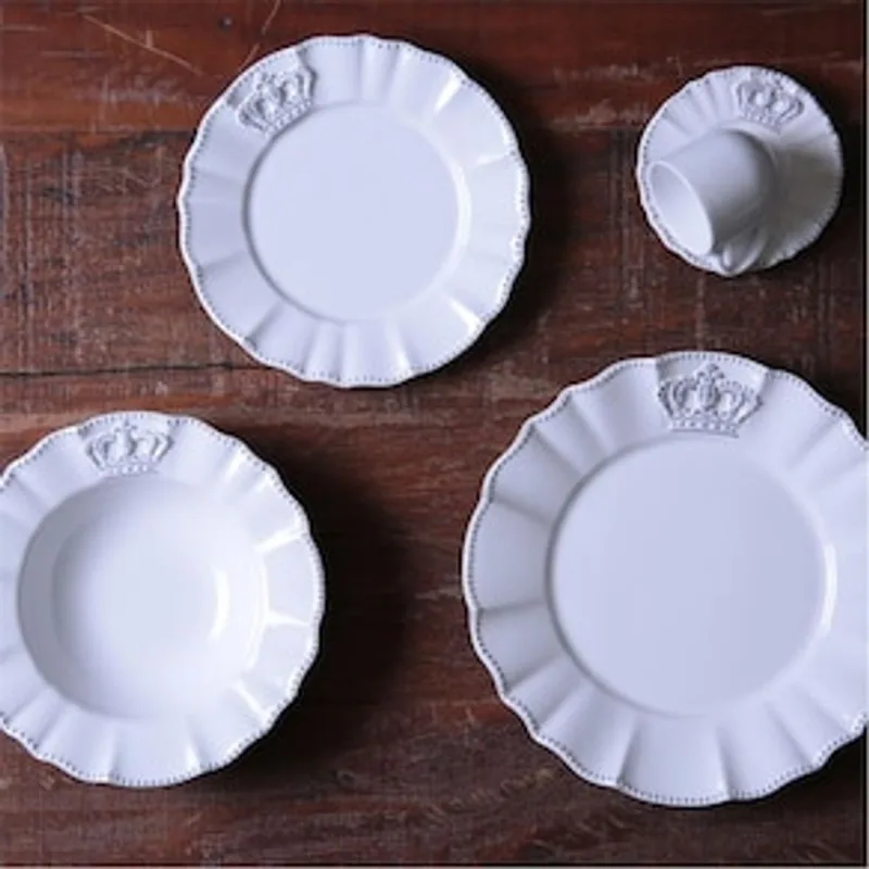 Aparelho de Jantar e Chá Porto Brasil Windsor 335086 Branco - 20 peças