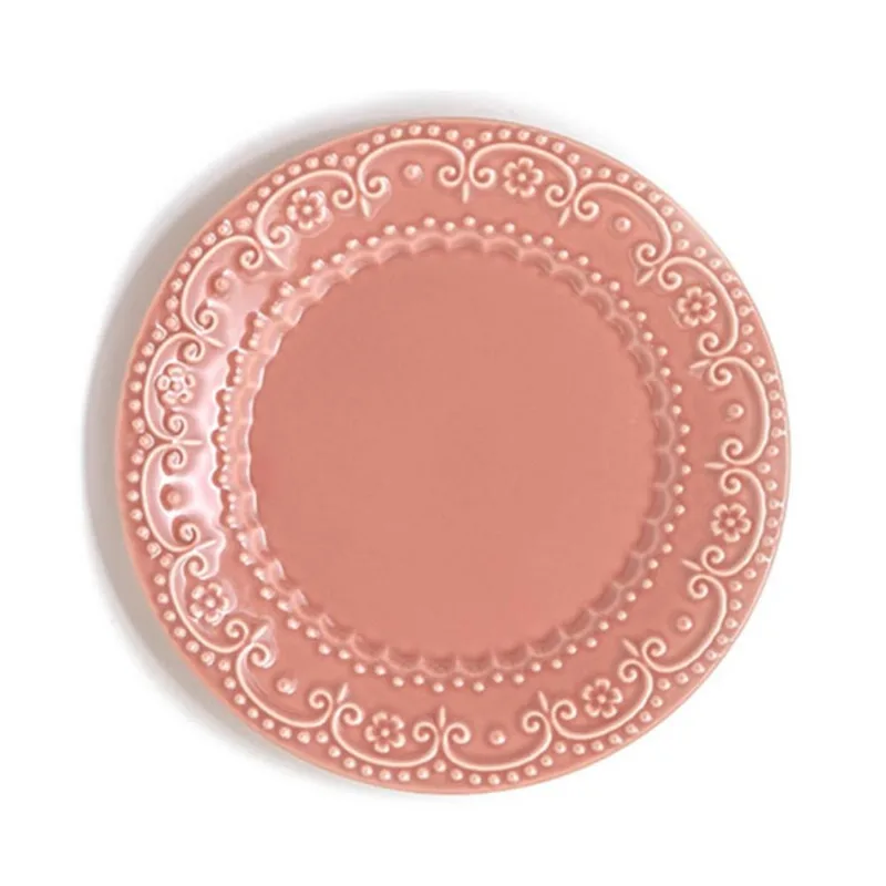 Conjunto com 6 Pratos Raso Esparta Especiarias Pimenta-Rosa Ø26cm - por Rita Lobo
