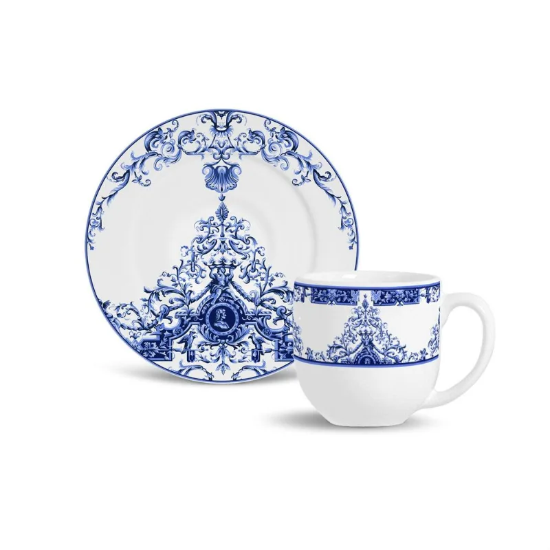Conjunto Xícaras de Café Porto Brasil - Lisboa para 6 Pessoas (12Pçs)