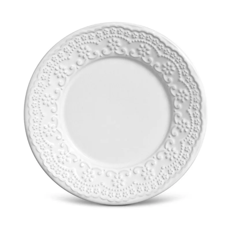 Conjunto com 6 Pratos de Sobremesa Madeleine Branco Ø20,5cm