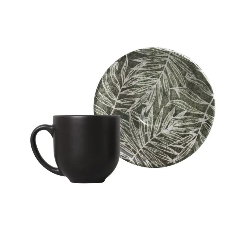 Conjunto com 6 Xícaras de Café com Pires Coup Herbarium 112ml