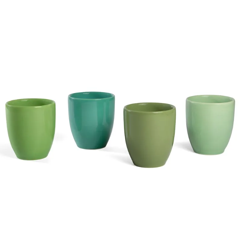 KIT FLOREIRA VERDE C/ 4 VASOS DE VINHO 239 ml