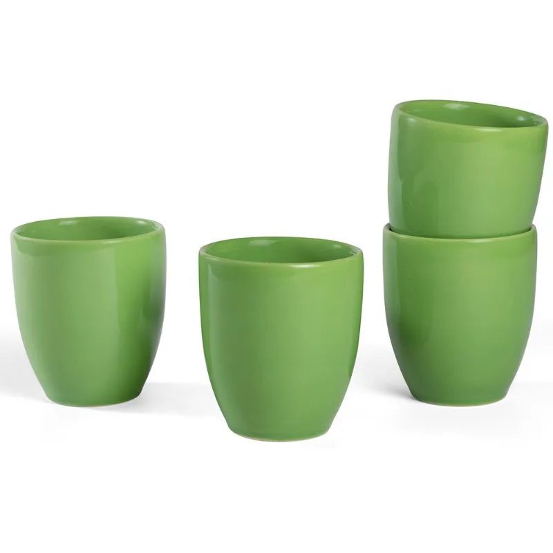 CONJUNTO C/ 4 VASOS DE VINHO VERDE VIVO ERVAS 239 ml