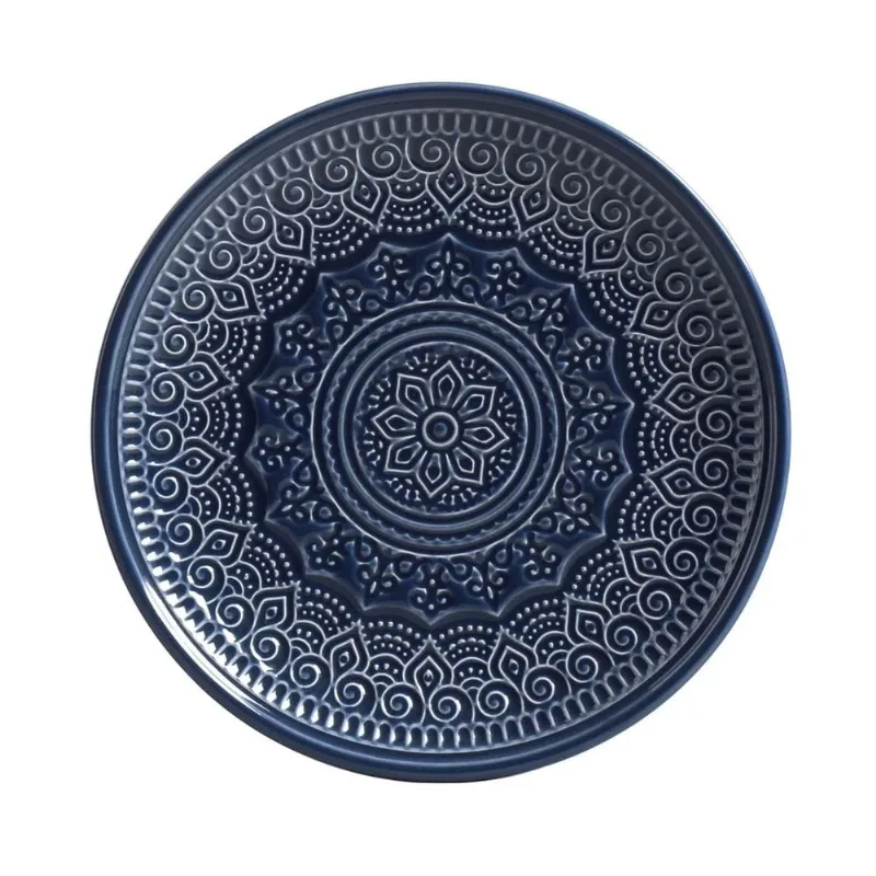Prato para Sobremesa Agra Deep Blue Ø 20cm - Porto Brasil