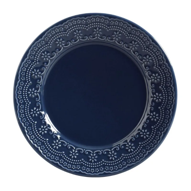 Conjunto com 6 Pratos Raso Madeleine Deep Blue Ø26cm