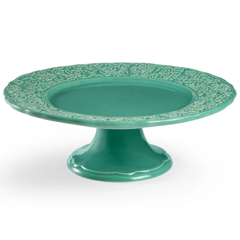 PRATO DE BOLO BOUQUET GARNI MÉDIO VERDE FRESCO - COLEÇÃO ERVAS Ø 30cm