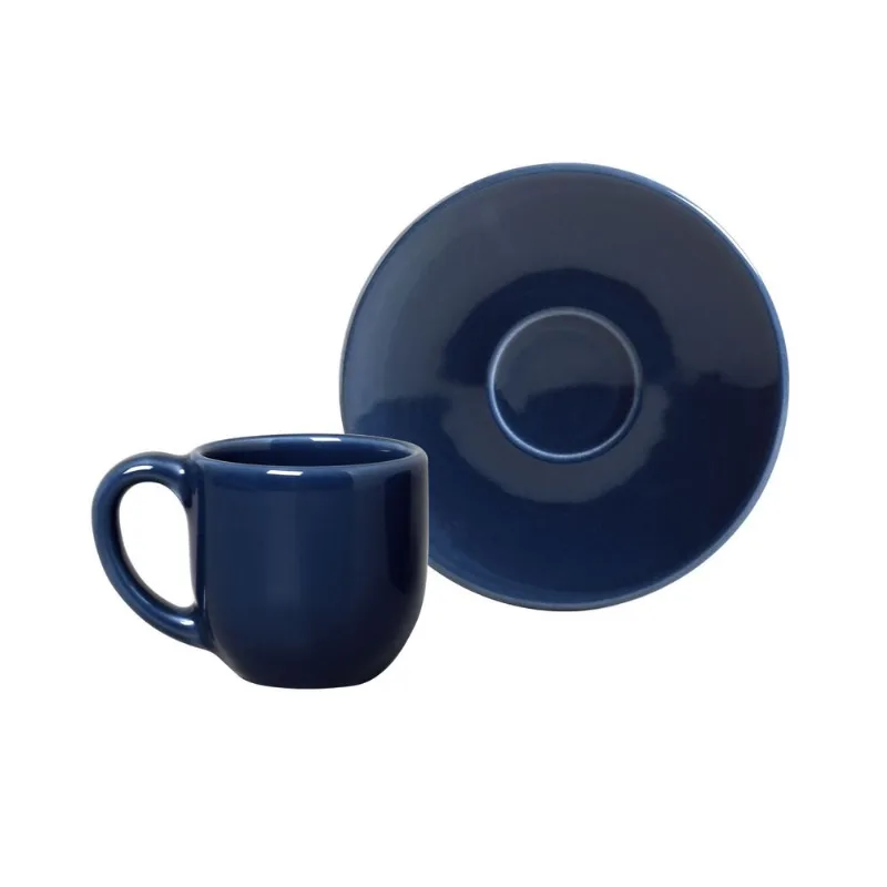 Conjunto com 6 Xícaras de Café com Pires Coup Deep Blue 112ml