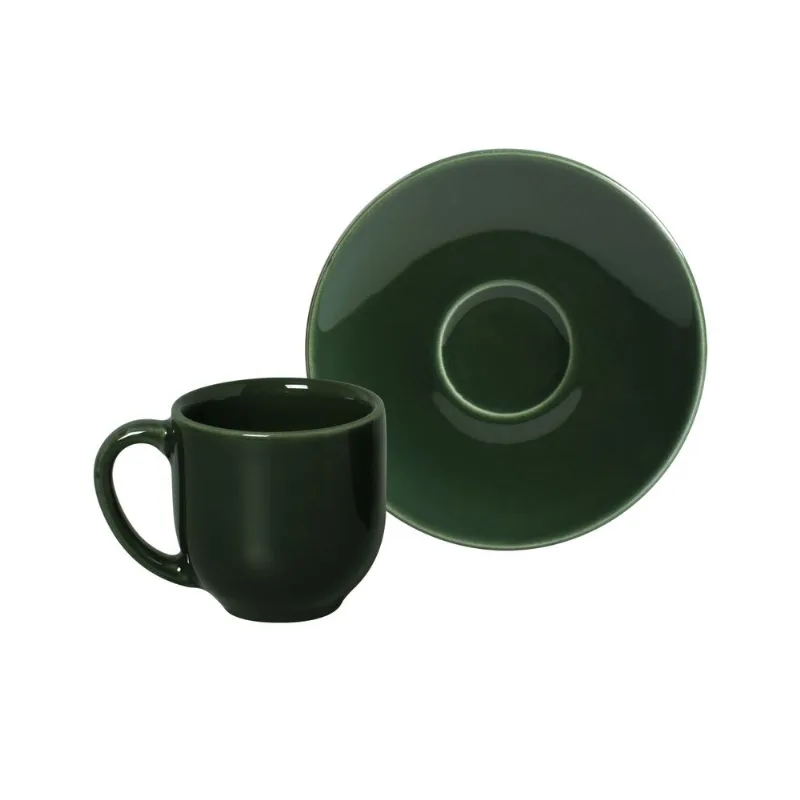 Conjunto com 6 Xícaras de Café com Pires Coup Botânico 112ml
