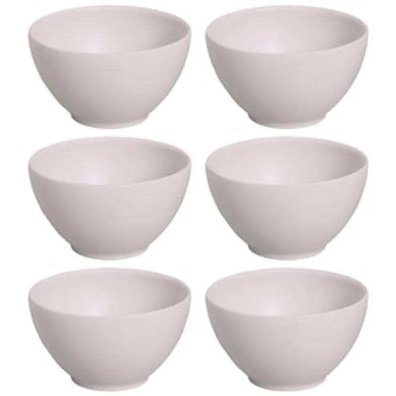 Conjunto de Bowls Porto Brasil Coup Haya em Stoneware Marrom 540ml - 6 Peças