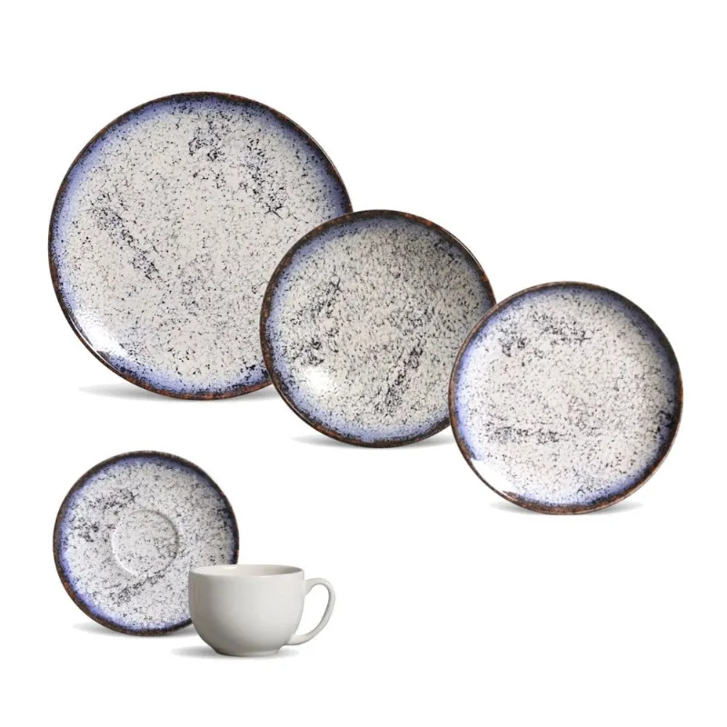 Aparelho de Jantar Completo Porto Brasil - Coup Cosmic Blue (30 Peças)