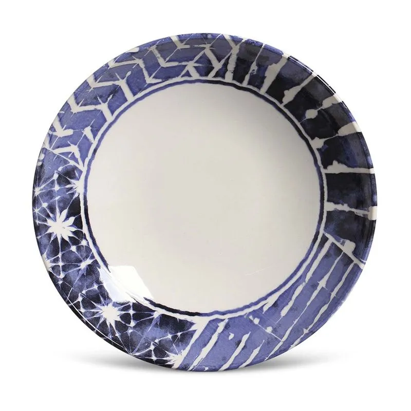 Prato Fundo Coup Tie Dye Cerâmica 6 Peças Porto Brasil
