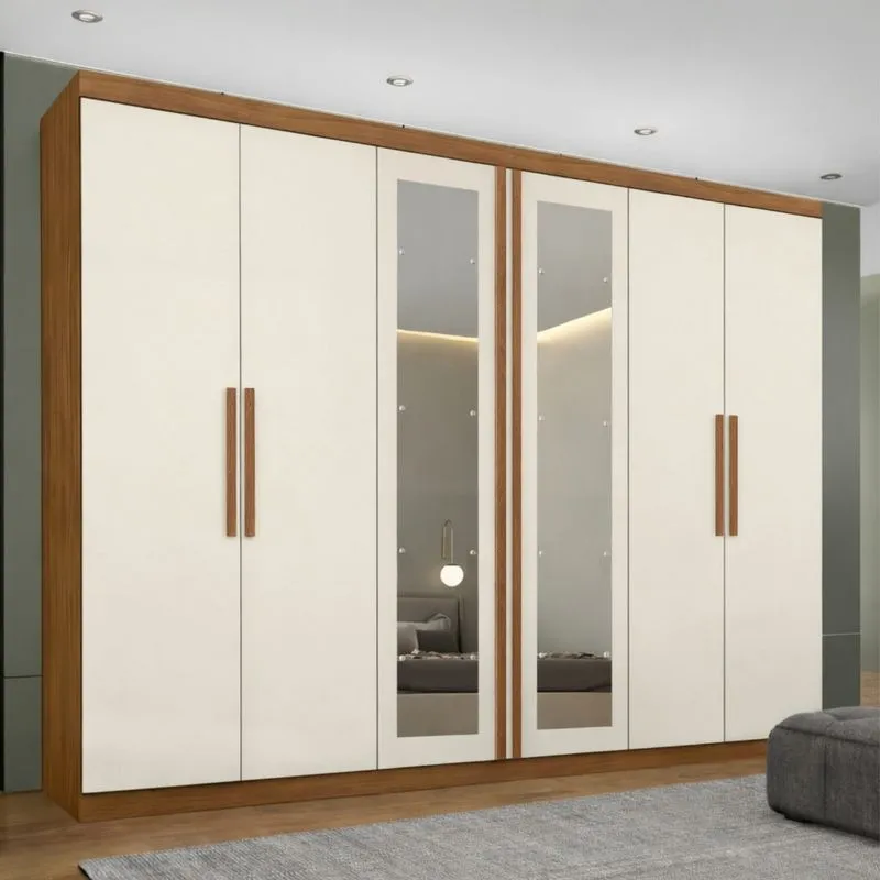 Guarda Roupa Casal com Espelho 6 Portas Titanium Maxel Móveis