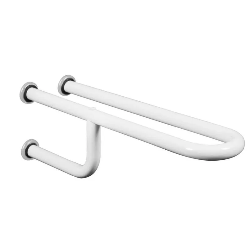 Barra De Apoio Alumínio Lateral Fixa Lado Direito 80cm Branco