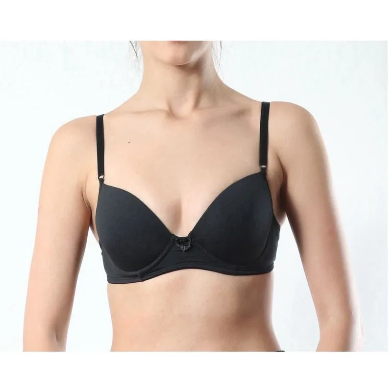 Sutiã com Bojo Básico Microfibra Liso Feminino Adulto