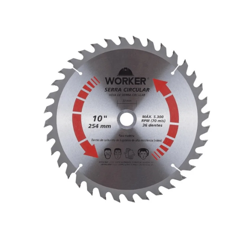 Disco de Serra Circular para Madeira 350mm WORKER SERRA CIRCULAR WIDEA 350MM 48D WORKER ENCARTELAD