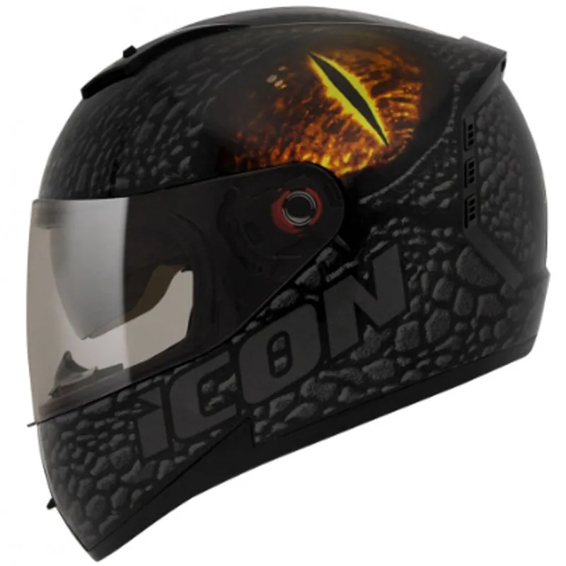 Capacete Peels Icon Dragoness Preto Fosco Amarelo 62