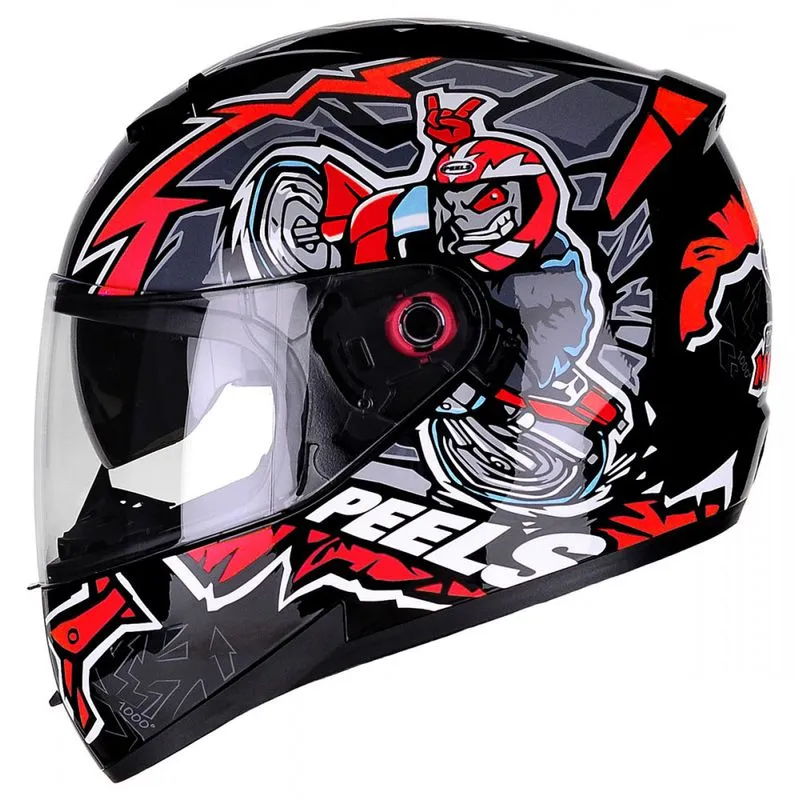 Capacete Peels Icon Mil Grau Preto Vermelho 60
