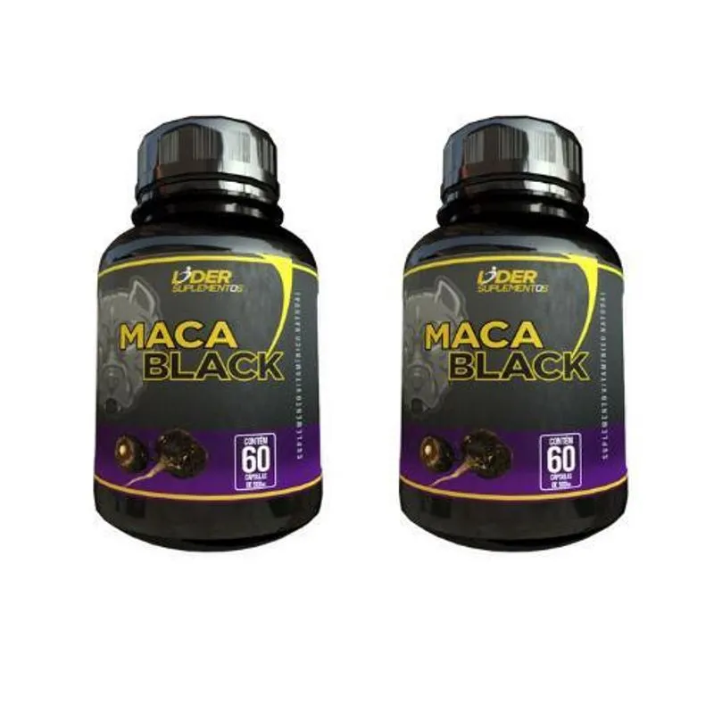 Maca Black - 60 Cáps De 500Mg Kit Com 2 Potes