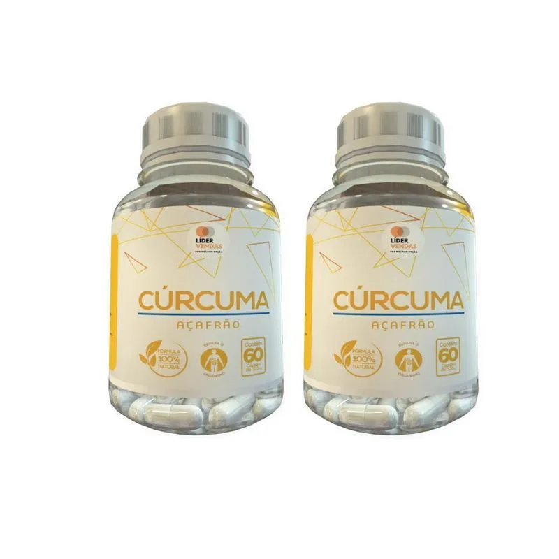 Cúrcuma - 60 Caps 500Mg Kit Com - 2 Potes