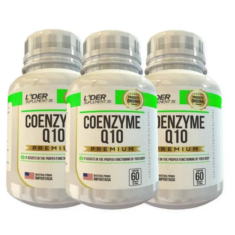 Coenzima Q10 Caps 100Mg 60 Cápsulas Kit Com 3 Potes