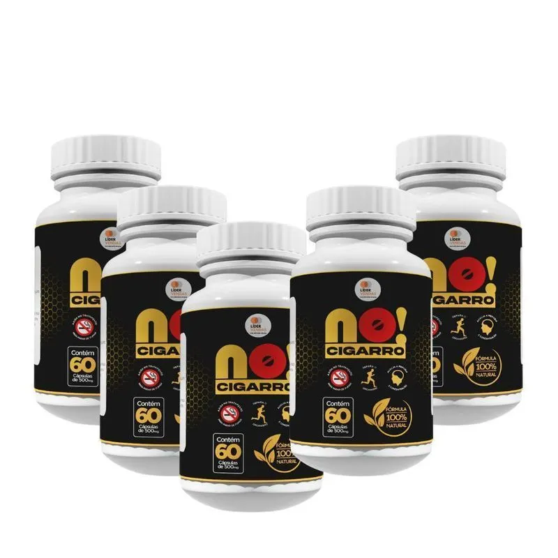 Antifumo 60 Cáps Kit Com 5 Unidade
