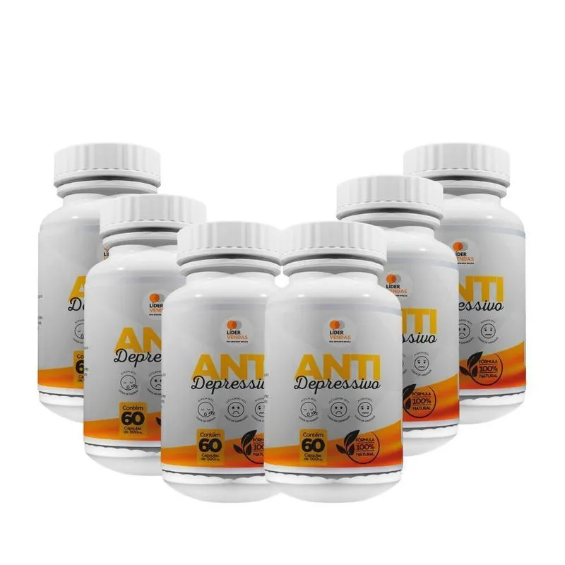 Antidepressivo 60 Cáps Kit Com 6 Unidades Calmante Relaxar