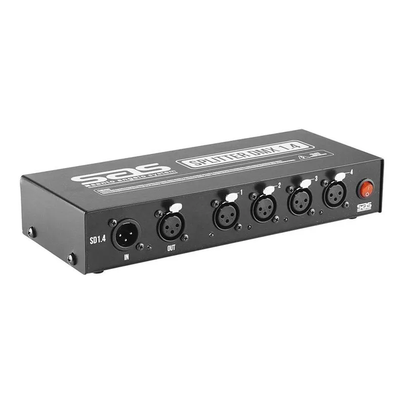 Splitter Amplificador Distribuidor Dmx 1 Entrada 4 Saidas