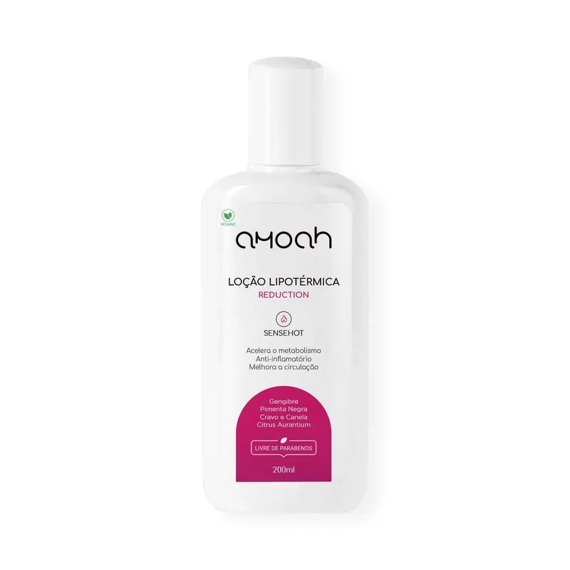Loção Lipotérmica Extrato Pimenta E Ativos 200 Ml Amoah