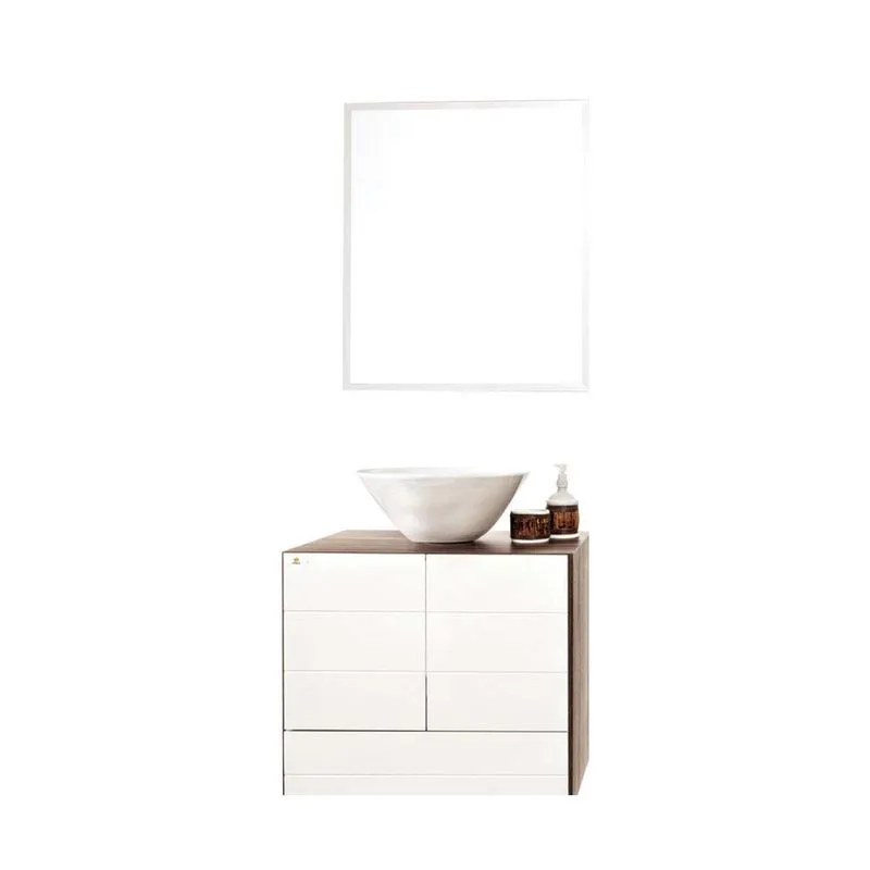 Gabinete Simmetria 60cm branco e nogal Harpex