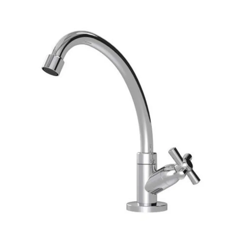 Torneira Mesa Bica Móvel Alta 1168 C31 ABS 1/4 de Volta DN15 Vedação MVC - Injet Plast