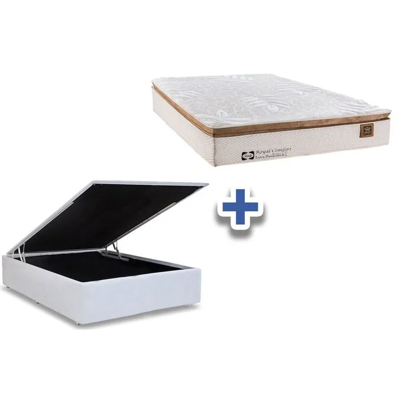 Conjunto Baú-Colchão Sealy Posturepedic Royal Casal 138