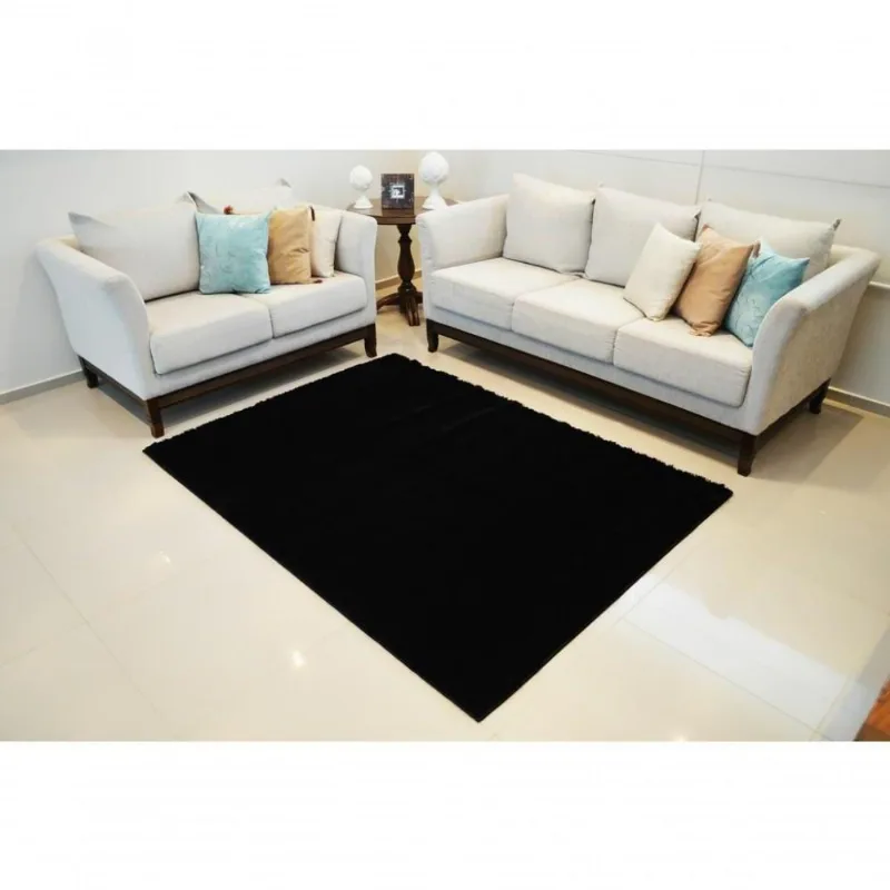 Mini Capacho Life Confort Shaggy 50mm Black 040x060 Cm