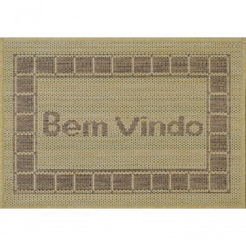 Mini Capacho Sisal Look Bem Vindo 007 Arena 040x060 Cm
