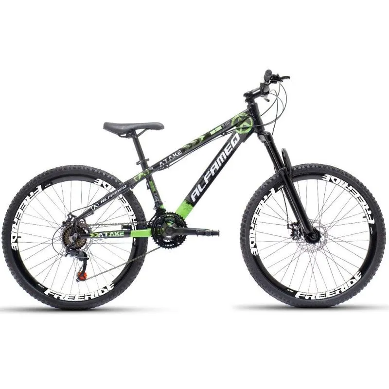 Bicicleta aro 26 aluminio alfameq atake 21 marchas freio A disco