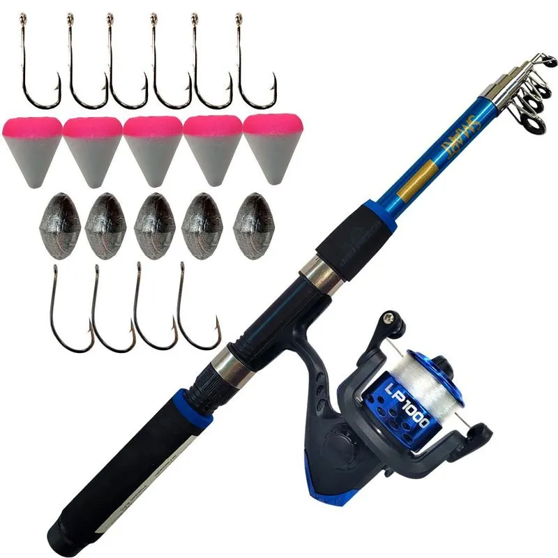 Kit De Pesca Vara + Molinete E Saquinho Albatroz