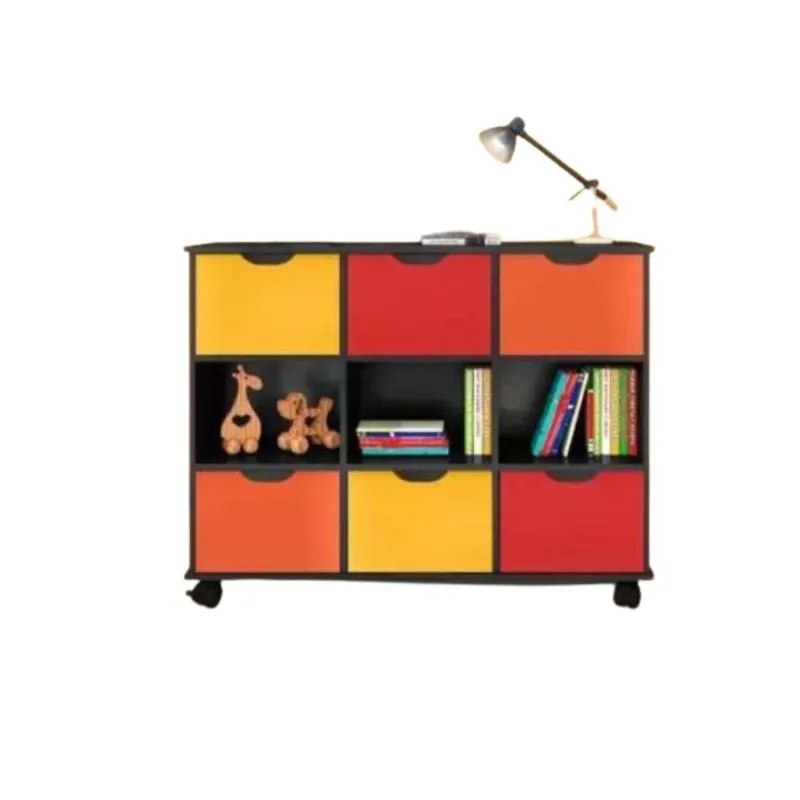 Nicho Organizador Qmovi 6 Gavetas Preto