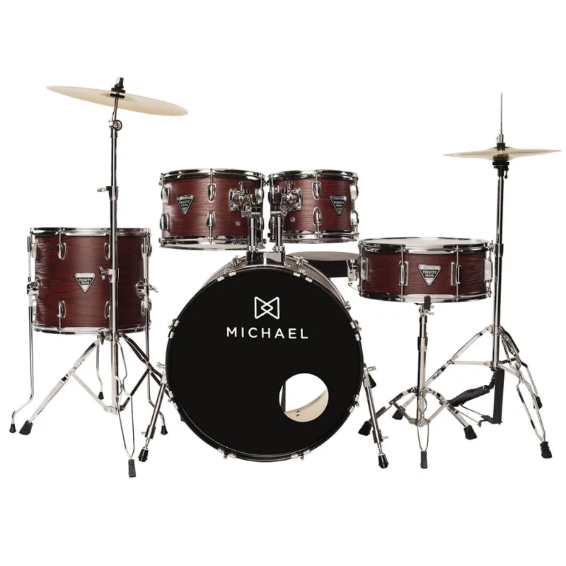 Bateria Acústica Michael DMT320 Trinity Cor Matte Red