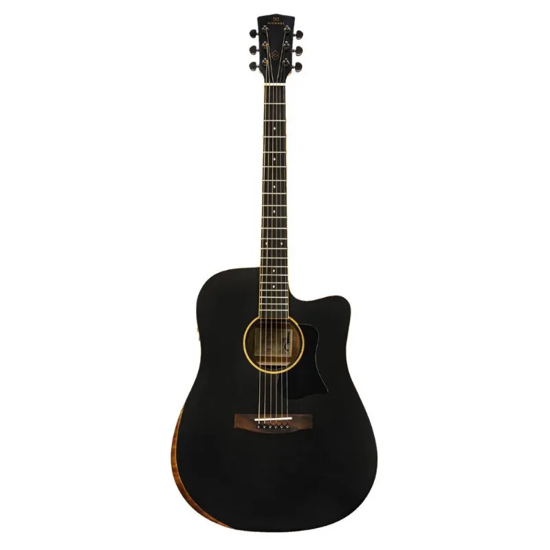 Violão Elétrico Michael VME730 Black Top Elegance
